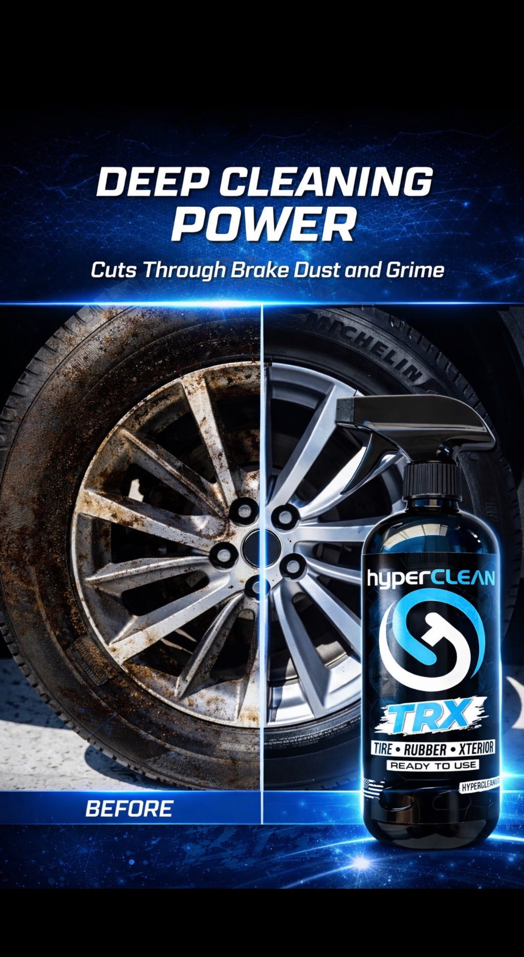 Hyperclean TRX Non-Acid Wheel and Tire Cleaner